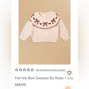 Fair Isle Sweater- Rylee + Cru